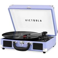Victrola Vintage 3-Speed Bluetooth Portable Suitcase Record Player with Built-in Speakers | Upgraded Turntable Audio Sound| Includes Extra Stylus | Lavender (VSC-550BT-LVG)