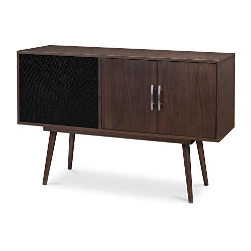  Victrola VH-25-ESP Woodland Classic Mid-Century Modern Credenza with Built-in Speakers and Wireless Bluetooth Connectivity, Espresso