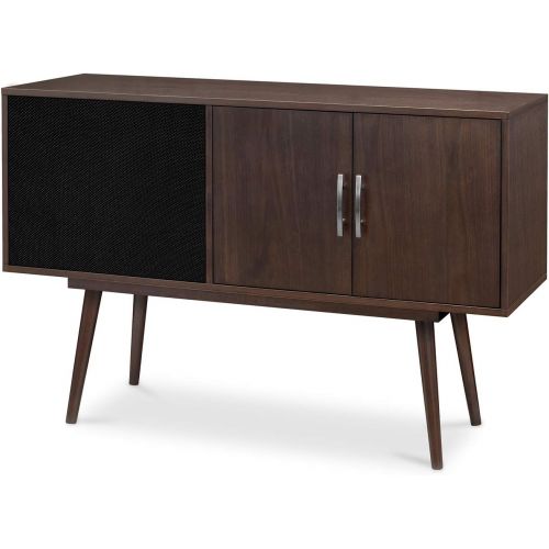  Victrola VH-25-ESP Woodland Classic Mid-Century Modern Credenza with Built-in Speakers and Wireless Bluetooth Connectivity, Espresso