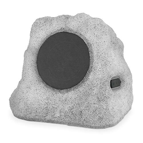  Victrola Outdoor LED Lightup Rock Speaker Single - Wireless Bluetooth Speaker for Garden, Patio Waterproof Design, Built for All Seasons Rechargeable Battery Wireless Music Streami