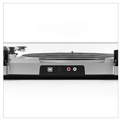  Victrola Pro USB Record Player with 2-Speed Turntable and Dust Cover, Silver (VPRO-3100-SLV)