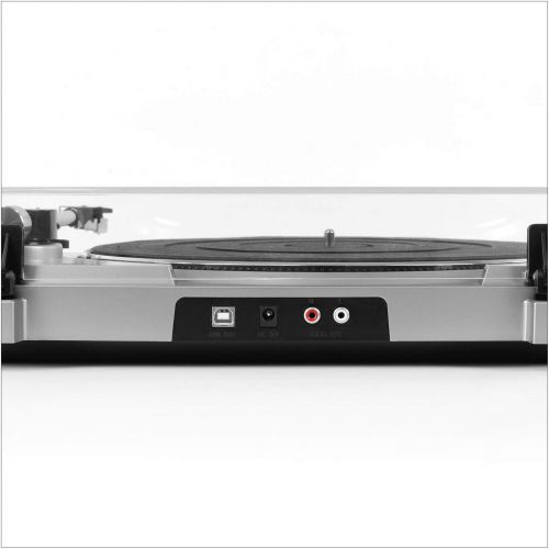  Victrola Pro USB Record Player with 2-Speed Turntable and Dust Cover, Silver (VPRO-3100-SLV)