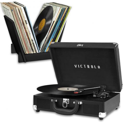  Victrola Journey+ Bluetooth Suitcase Record Player with Matching Record Stand