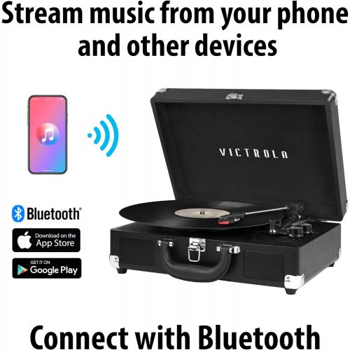  Victrola Journey+ Bluetooth Suitcase Record Player with Matching Record Stand