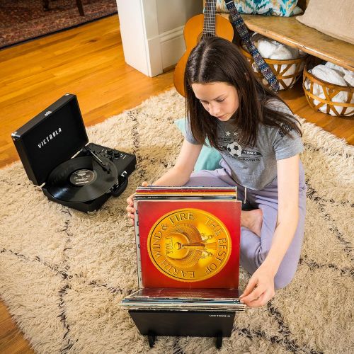  Victrola Journey+ Bluetooth Suitcase Record Player with Matching Record Stand