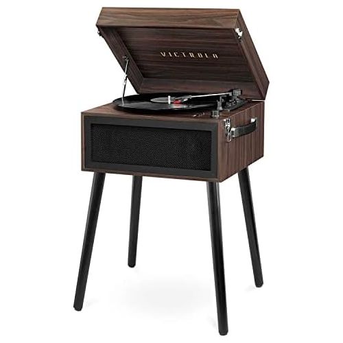  Victrola VTA-75-ESP Liberty 5-in-1 Turntable Music EntertainmentCenter with Bluetooth Wireless FM Radio USB Recorder Wood (Espresso)