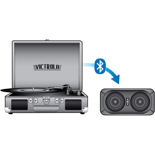  Victrola Vintage 3-Speed Dual Bluetooth Portable Suitcase Record Player with Built-in Speakers Upgraded Audio Sound Includes Extra Stylus Stream Vinyl to Any Bluetooth Speaker! Ret