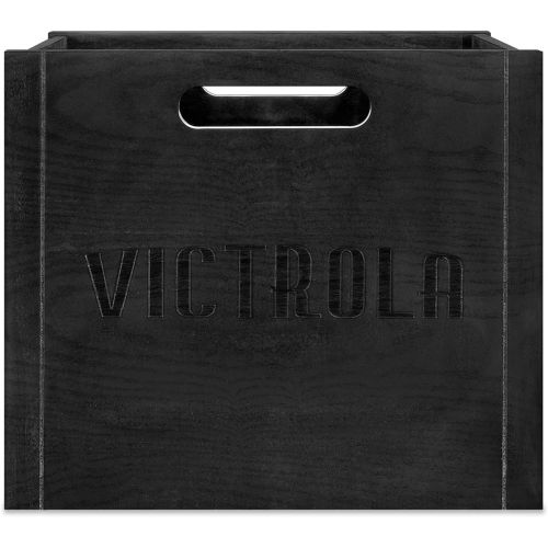  Victrola Wooden Record Crate, Black (VA-20-BLK)