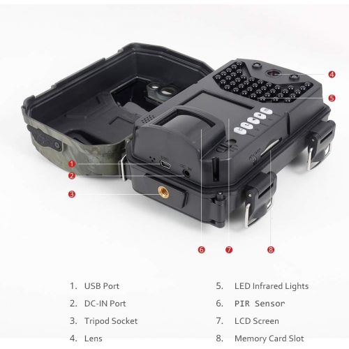  [아마존 핫딜]  [아마존핫딜]Victure Trail Game Camera 16MP 1080P Full HD with Waterproof Clamshell Design No Glow Hunting Camera with Night Vision Motion Activated for Wildlife Watching