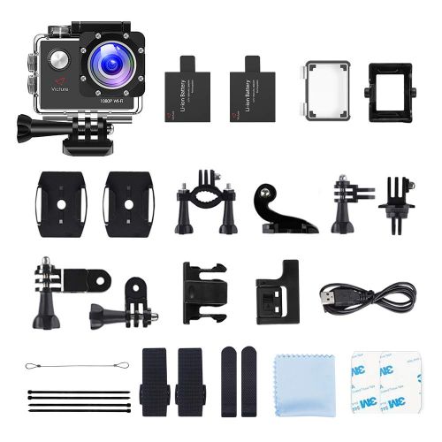  [아마존 핫딜]  [아마존핫딜]Victure Action Camera WiFi 1080P Full HD 12MP Underwater Cam 2 Inch LCD 170 Degree Wide-Angle 30M Waterproof Sports Camera with 2 Rechargeable 1050mAh Batteries