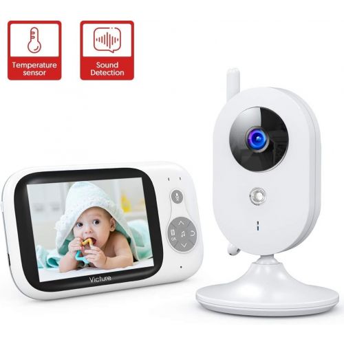  [아마존핫딜][아마존 핫딜] Victure Video Baby Monitor with Digital Camera and Infrared Night Vision 3.2 LCD Screen 2.4GHz Wireless Transmission Temperature Sensor Audio Two Way Talk VOX Auto Wake-up 8 Lullab