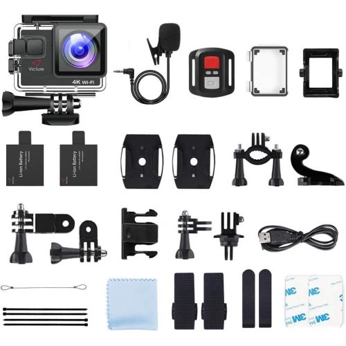  [아마존 핫딜] Victure AC700 Action Camera 4K Wi-Fi 20MP 132FT(40M) Waterproof Underwater Camcorder with Remote Control and External Mic