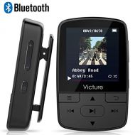 [아마존 핫딜]  [아마존핫딜]Victure Bluetooth MP3 Player 8GB Mini Sport Musik Player mit Clip, 30 Stunden Wiedergabe Musikplayer mit FM Radio, Unterstuetzt bis 64 GB SD Karte