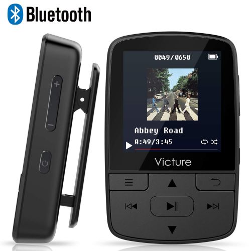  [아마존 핫딜]  [아마존핫딜]Victure Bluetooth MP3 Player 8GB Mini Sport Musik Player mit Clip, 30 Stunden Wiedergabe Musikplayer mit FM Radio, Unterstuetzt bis 64 GB SD Karte