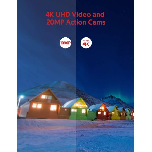  [아마존 핫딜]  [아마존핫딜]Victure Actioncam 4K WiFi 170° Weitwinkel Aktionkameras Wasserdicht 40M Unterwasserkamera 20MP Ultra Full HD Sport Action Kamera mit Ladegerat 2 Akkus und Gratis Zubehoer