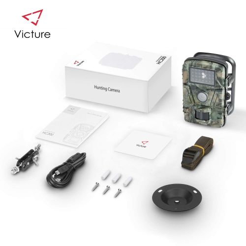  Victure Trail Game Camera Night Vision Motion Activated Hunting Cam 12MP 1080P 2.4 LCD Waterproof Wildlife Camera for Outdoor Surveillance