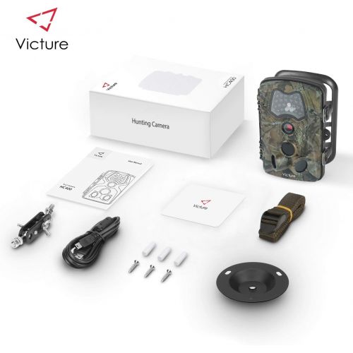  Victure Trail Camera with Night Vision Motion Activated Waterproof 12MP 1080P Game Camera with 120°View for Wildlife and Home Surveillance