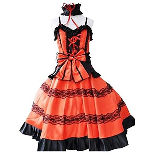  Vicwin-One Tokisaki Kurumi Gothic Dress Uniform Halloween Cosplay Costume