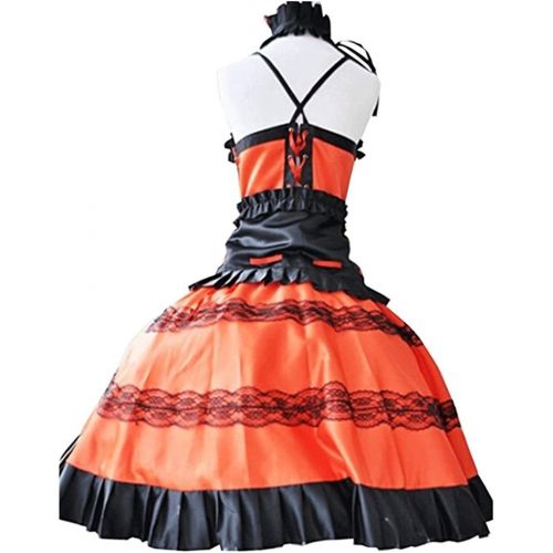  Vicwin-One Tokisaki Kurumi Gothic Dress Uniform Halloween Cosplay Costume