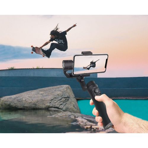  Vidpro SB-30 Motorized 3-Axis Smartphone Handheld Gimbal Stabilizer for Smooth Video Capture 360 Degrees Pan Tilt and Roll. App with Face Tracking, Panorama and Time Lapse Modes