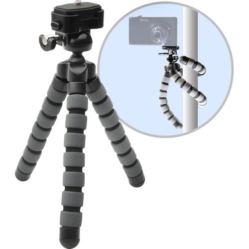  Vidpro VB-12 Stabilizer Hand Grip for DSLR Cameras, Video Camcorders & Action Cameras with Microphone + Flex Tripod + Kit