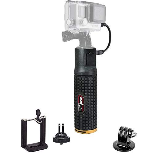  Vidpro PG-6 6000mAh Battery Hand Grip Monopod for Compact Digital Cameras, Camcorders, GoPro/Action, and Smartphones