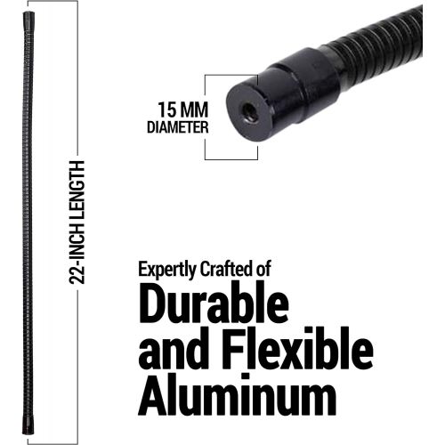  Vidpro FA-22 Heavy-Duty 22-inch Flex Arm Kit - Flexible and Versatile Mounting for Mobile Phones Cameras Microphones Lighting and More Fits Most Stands Tripods Rigs Grips and Clamp