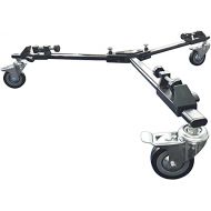 Vidpro PD-1 Professional Tripod Dolly - Heavy Duty with Adjustable Leg Mount with Locking Wheels and Carrying Case Compatible with Most Tripods Perfect for Cameras Camcorder and Li