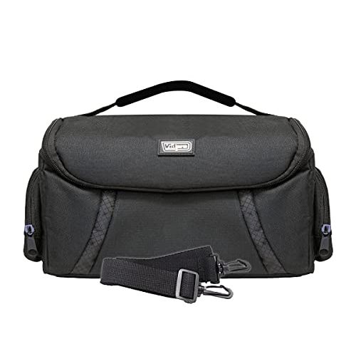  Vidpro DSLR and Video Camera Gadget Bag - Large Protective Case Includes Padded Dividers Handle and Shoulder Strap Compatible with Most Camera Brands Fits 1-2 DSLR Cameras 4 Lenses