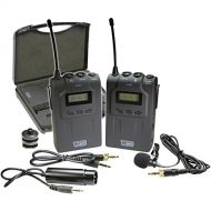 VidPro Vidpro XM-W4 Professional UHF Wireless Microphone System with Lavalier & Case