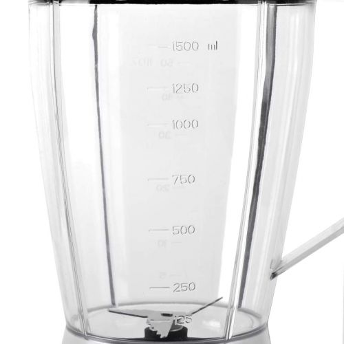  vidaXL Mixer 400W 1,5L Edelstahl Schwarz Standmixer Smoothie Maker Kuechenmixer