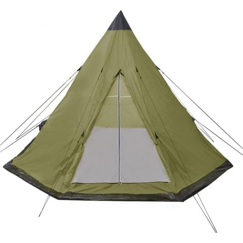  VidaXL vidaXL Indianerzelt Wigwam Familienzelt Camping Gruppenzelt 4 Personen Blau/Gruen/Gelb