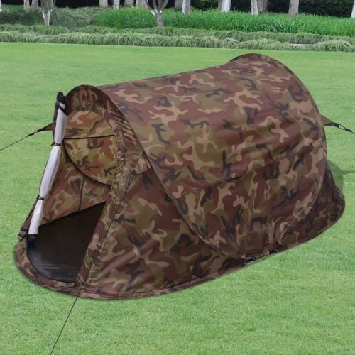  VidaXL vidaXL Wurfzelt Pop-up Strand Camping Trekkingzelt Automatik 2 Person Camouflage