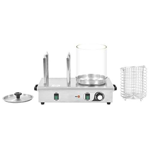  [아마존베스트]vidaXL Glass Cylinder Sausage Warmer Bockwurst Warmer Hot Dog Maker Replacement Glass