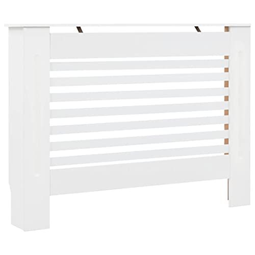  vidaXL 2X Radiator Cover Heater Heating Covers Storage Cabinet Shelf Organizer Home Decor Interior Living Room Office White 44.1 MDF