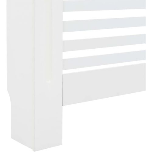  vidaXL 2X Radiator Cover Heater Heating Covers Storage Cabinet Shelf Organizer Home Decor Interior Living Room Office White 44.1 MDF