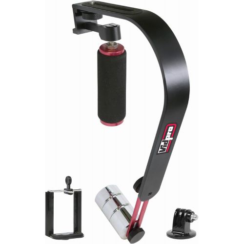  VidPro Flip Video UltraHD 4GB Camcorder Handheld Video Stabilizer - For Digital Cameras, Camcorders and Smartphones - GoPro & Smartphone Adapters Included