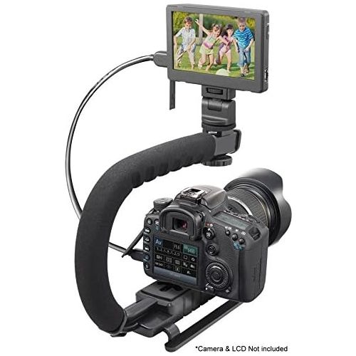  Pro Video Stabilizing Handle Grip for: Sony Cyber-Shot DSC-W370 Vertical Shoe Mount Stabilizer Handle