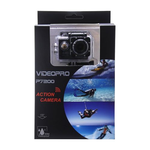  Sport Camera 1080P Full HD Waterproof Underwater Camera VideoPro WiFi Control with 170° Wide-angle Lens 16MP and Mounting Accessories Kit Black