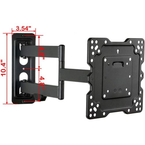  [아마존베스트]VideoSecu ML531BE TV Wall Mount for Most 27-55 LED LCD Plasma Flat Screen Monitor up to 88 lb VESA 400x400 with Full Motion Swivel Articulating 20 in Extension Arm, HDMI Cable & Bu