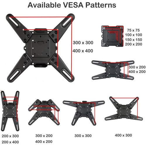  [아마존베스트]VideoSecu ML531BE TV Wall Mount for Most 27-55 LED LCD Plasma Flat Screen Monitor up to 88 lb VESA 400x400 with Full Motion Swivel Articulating 20 in Extension Arm, HDMI Cable & Bu