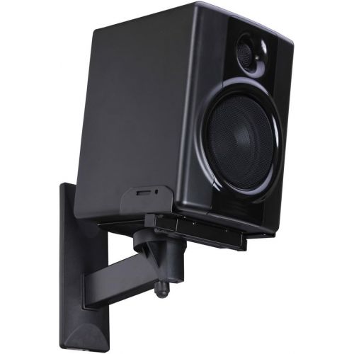  [아마존베스트]Last purchased on October 26, 2018 VideoSecu One Pair of Side Clamping Bookshelf Speaker Mounting Bracket with Swivel and Tilt for Large Surrounding Sound Speakers MS56B 3LH