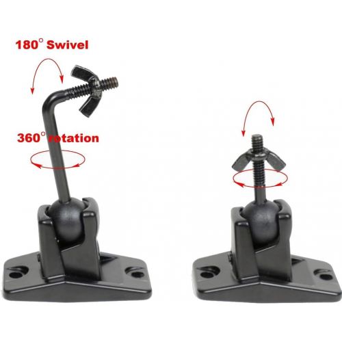  VideoSecu 5 Black Universal Satellite and Audio Speaker Mount Bracket for Wall or Ceiling MS40B5 WM6