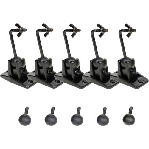  VideoSecu 5 Black Universal Satellite and Audio Speaker Mount Bracket for Wall or Ceiling MS40B5 WM6