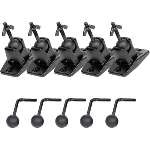  VideoSecu 5 Black Universal Satellite and Audio Speaker Mount Bracket for Wall or Ceiling MS40B5 WM6