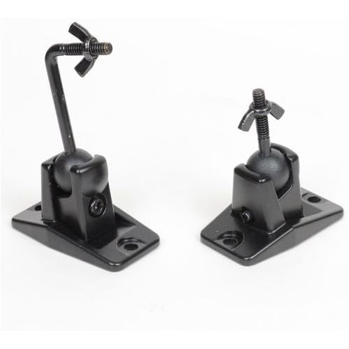  VideoSecu Speaker Wall Ceiling Mount Bracket One Pair for Universal Satellite, fits Keyhole and Thread Hole with 1/4 20 Threads, 4mm and 5mm Black 1ST