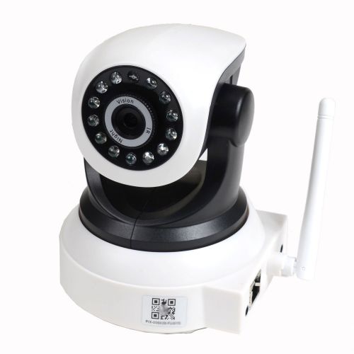  VideoSecu Wireless IP Baby Monitor Video Day Night Vision Security Camera with Pan Tilt Wi-Fi for iPhone, iPad, Android Phone or PC Remote View IPP105W 1U2