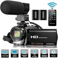 [아마존베스트]Video Camera Camcorder with Microphone, VideoSky FHD 1080P 30FPS 24MP Vlogging YouTube Cameras 16X Digital Zoom Camcorder Webcam Recorder with Remote Control, 3.0 Inch 270° Rotatio