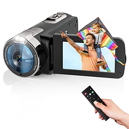  VideoSky Video Camera Camcorder 2021 New Upgraded 1080P FHD 16X Zoom Digital Camera Recorder for YouTube 3.0 Inch Touch Screen Vlogging Camera with Remote Control and Battery
