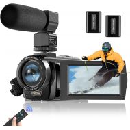 [아마존베스트]Video Camera Camcorder with Microphone, VideoSky FHD 1080P 30FPS 24MP Vlogging YouTube Cameras 16X Digital Zoom Camcorder Webcam Recorder with Remote Control, 3.0 Inch 270° Rotatio